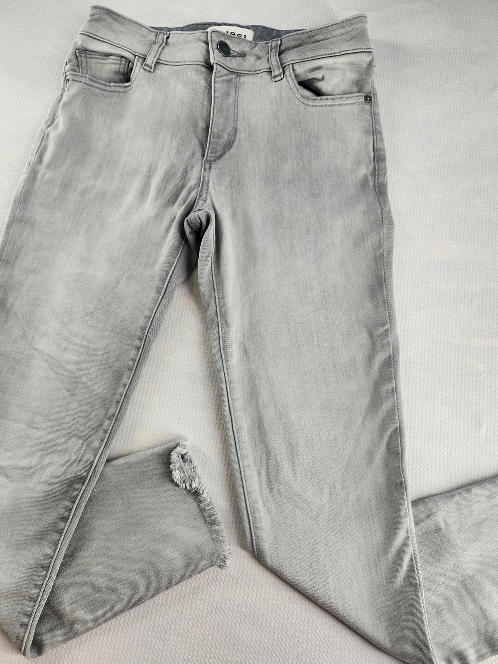 DL1961 Florence Instasculpt Skinny Ankle Jeans Gray Wash Size 26